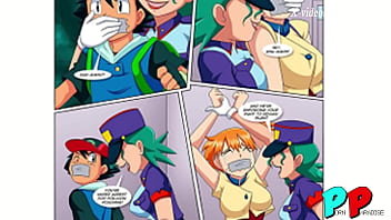 Pokemon: Team Rocket suprises Ash and Misty and make them fuck.